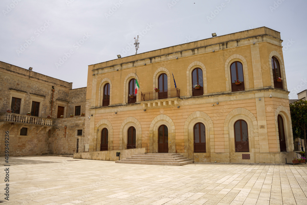 Old buildings of Cutrofiano, town in the Lecce province, Apulia
