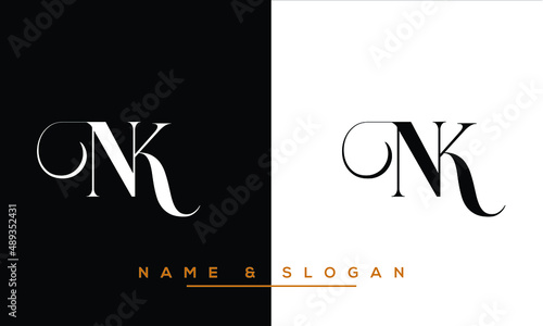 NK,  KN,  N,  K   Abstract  Letters  Logo  Monogram