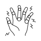 rheumatoid arthritis line icon vector illustration