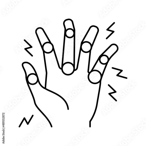 rheumatoid arthritis line icon vector illustration