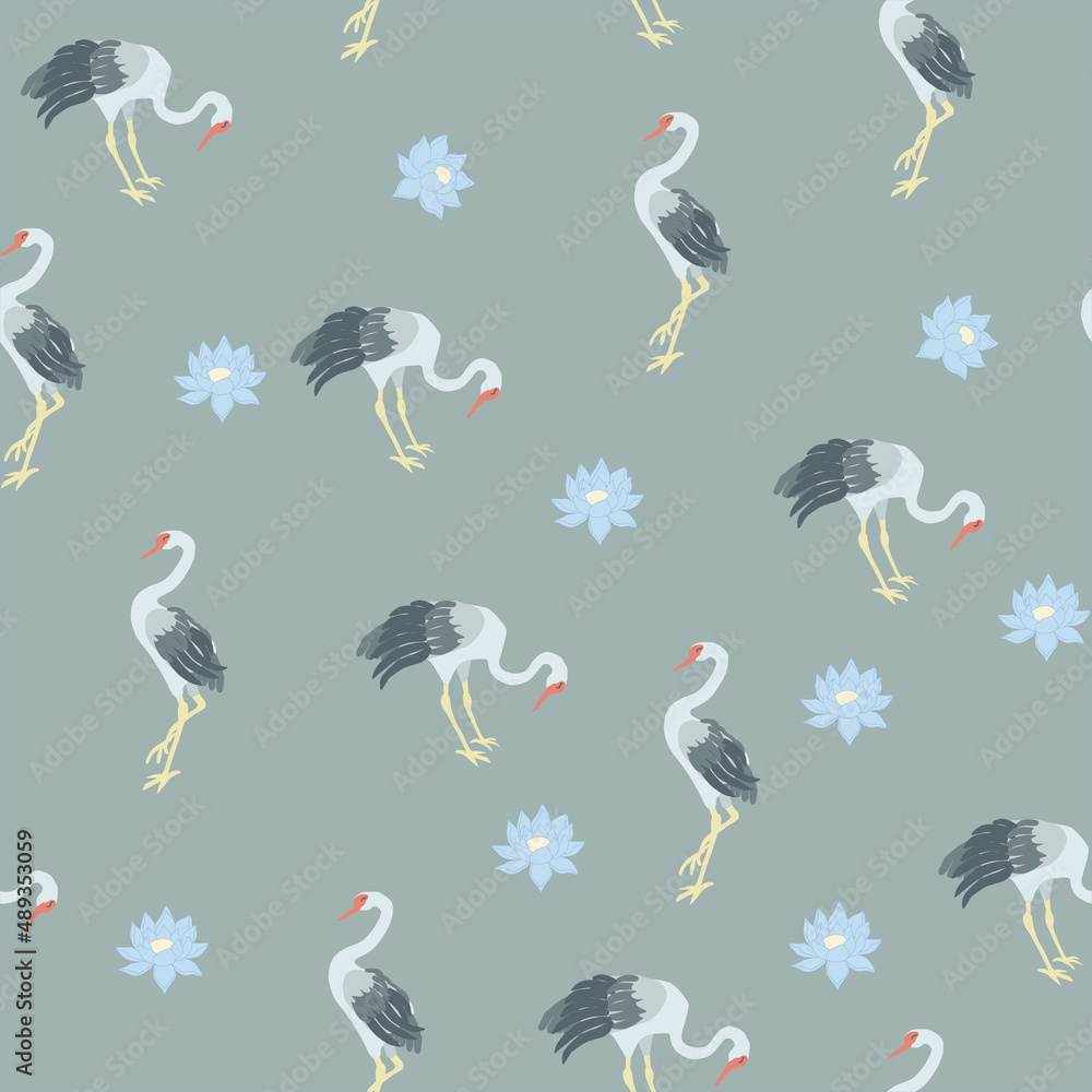 Obraz premium Patterns Siberian cranes