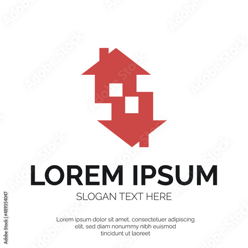 House Flipping Logo Vector Design