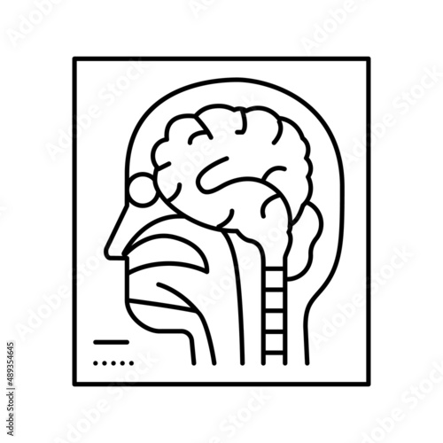 magnetic resonance imaging radiology line icon vector illustration