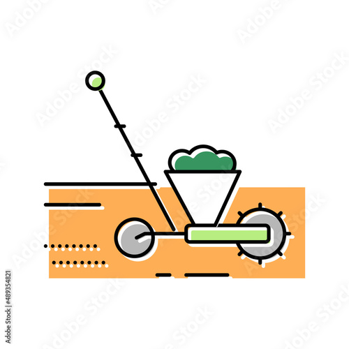 gardening machine color icon vector illustration