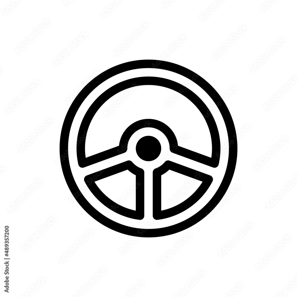 Steering wheel thin line icon. Vector illustration. Steering wheel thin line icon. Vector illustration.