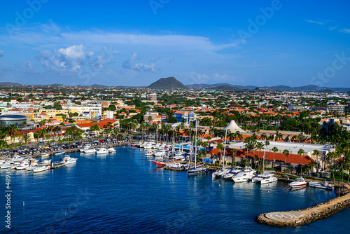 A view of Oranjestad's waterfront photo