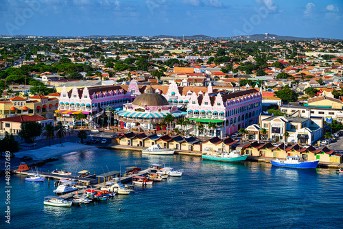 A view of Oranjestad's waterfront photo