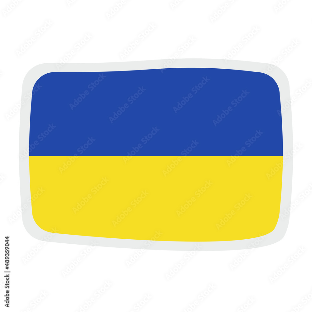 Ukraine Flag. Vector illustration on white background