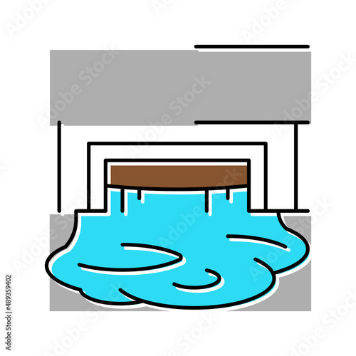 industry drainage system color icon vector illustration