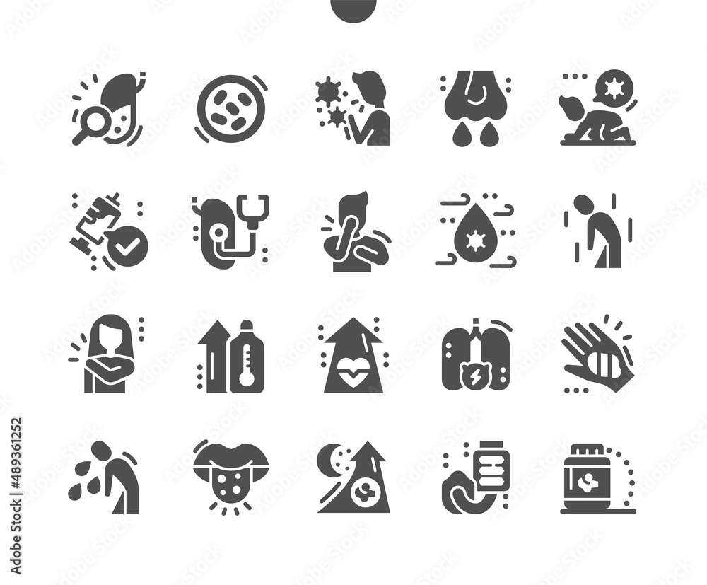 Pertussis. Lung infection. Whooping, cough, asthma, sick, virus, respiratory. Health care, medical and medicine. Vector Solid Icons. Simple Pictogram Pertussis. Lung infection. Whooping, cough, asthma, sick, virus, respiratory. Health care, medical and medicine. Vector Solid Icons. Simple Pictogram
