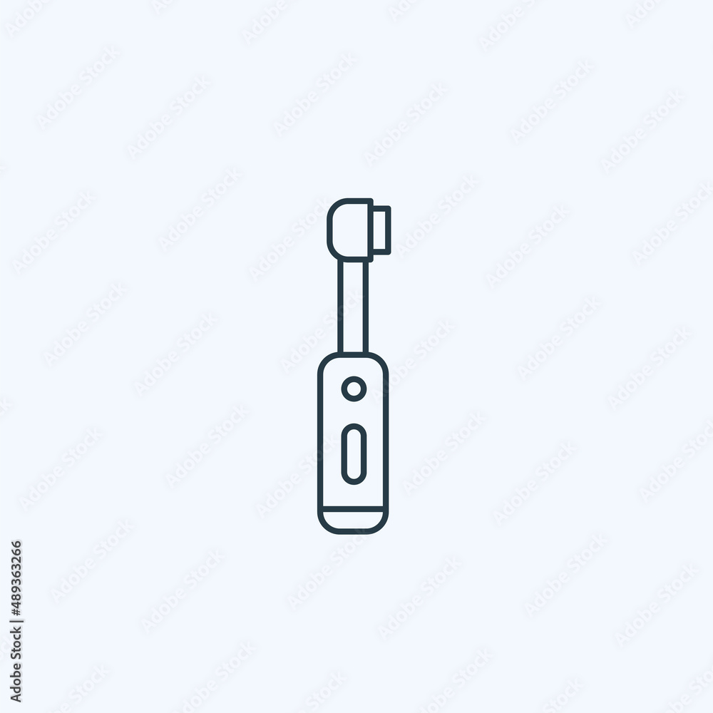 Electric toothbrush line icon. Dental automatic tooth brush Electric toothbrush line icon. Dental automatic tooth brush