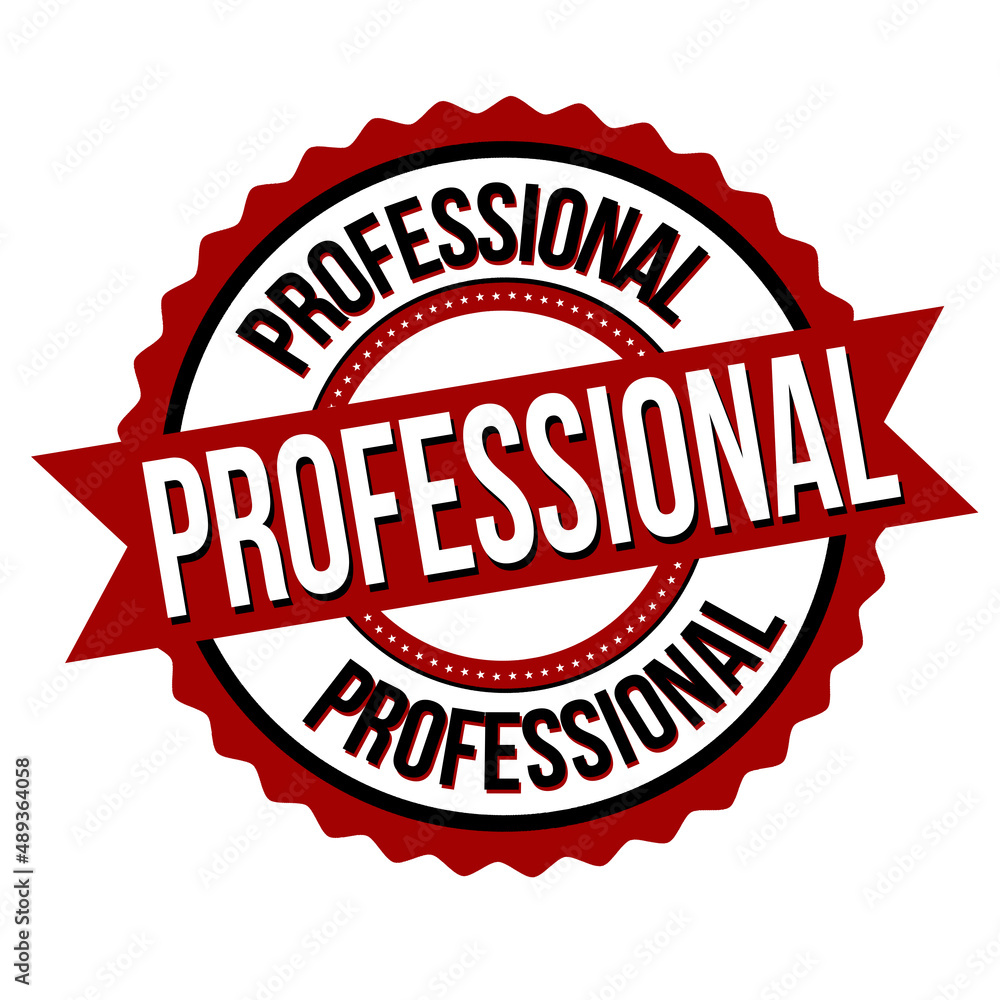 Professional label or stamp