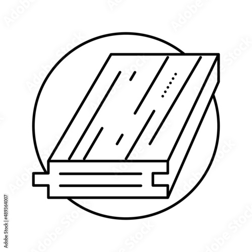 laminate floor line icon vector illustration