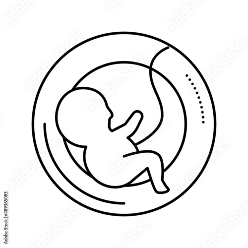 ultrasound digital machine line icon vector illustration