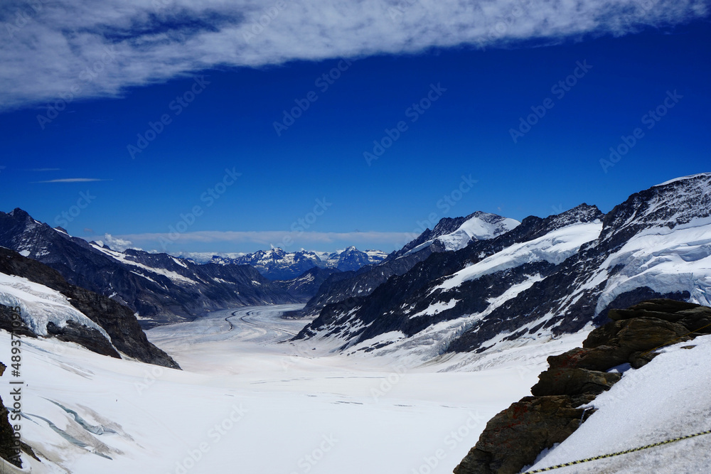 Obraz premium Aletsch glacier in switzerland junk frau joch
