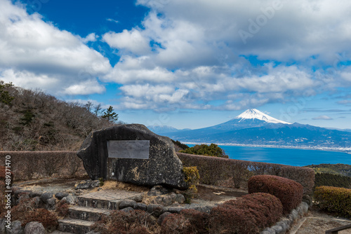 達磨山高原展望台からの富士山と駿河湾