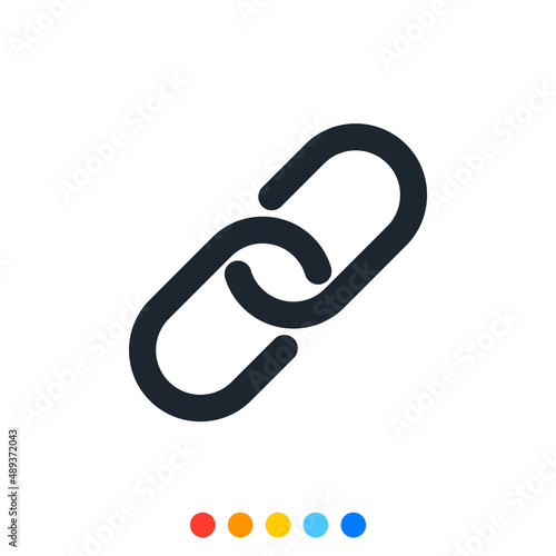 Chain link icon, Vector.