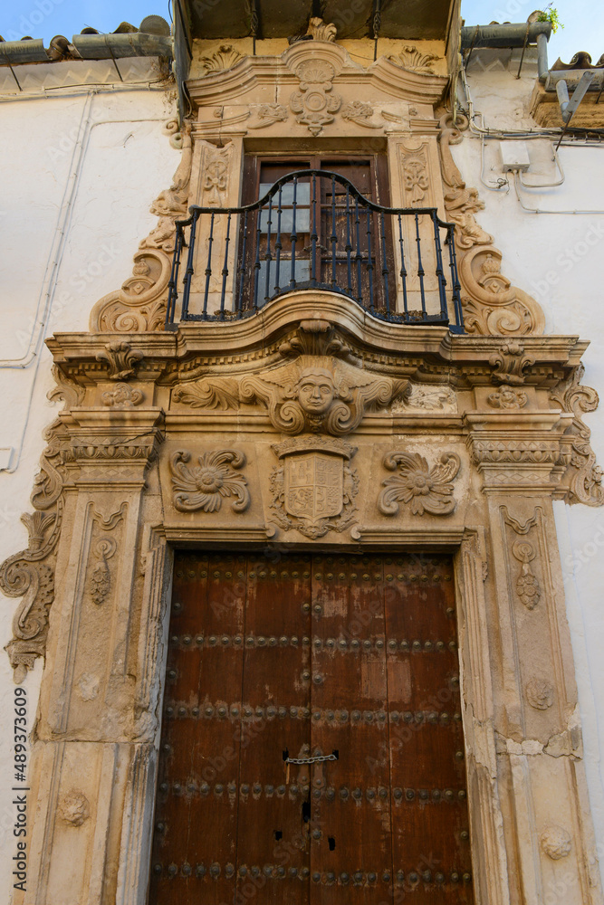 Old entrance door at Osuna on Andalusia, Spain
