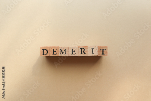 DEMERIT・デメリットの文字 photo