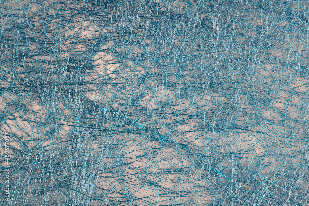 Naklejka premium Strange light Blue pattern on white Background. Abstract lines. Web or virus like pattern. 3D Rendering