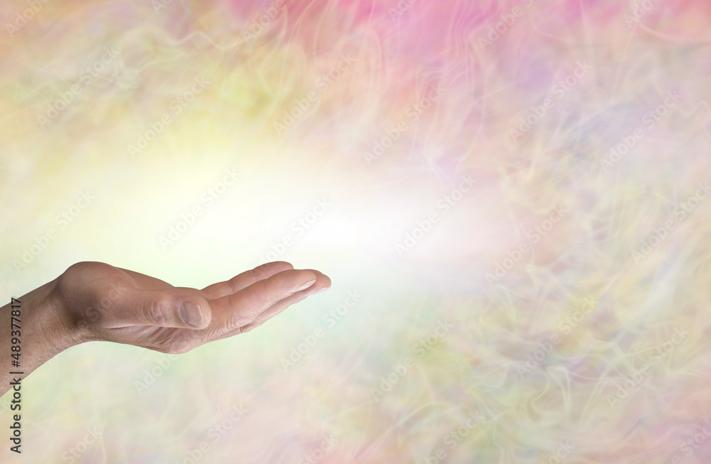 Add your own message male hand background - ideal for spiritual messages a warm pale coloured wispy background with a male open palm hand and space for text
Add your own message male hand background - ideal for spiritual messages a warm pale coloured wispy background with a male open palm hand and space for text