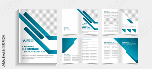 Corporate 8 pages business brochure design template. 8 pages business company profile
