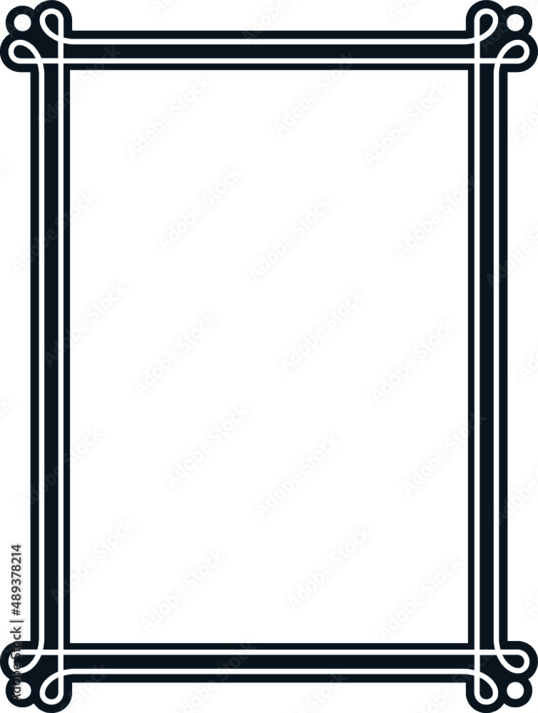 Vector border frame. Background or book page. Simple rectangular billboard, poster, card, plaque, signboard, sticker, or label Vector border frame. Background or book page. Simple rectangular billboard, poster, card, plaque, signboard, sticker, or label