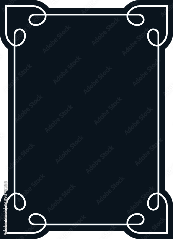 Vector border frame. Background or book page. Simple rectangular billboard, poster, card, plaque, signboard, sticker, or label Vector border frame. Background or book page. Simple rectangular billboard, poster, card, plaque, signboard, sticker, or label
