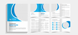 Corporate 8 pages business brochure design template. 8 pages business company profile
