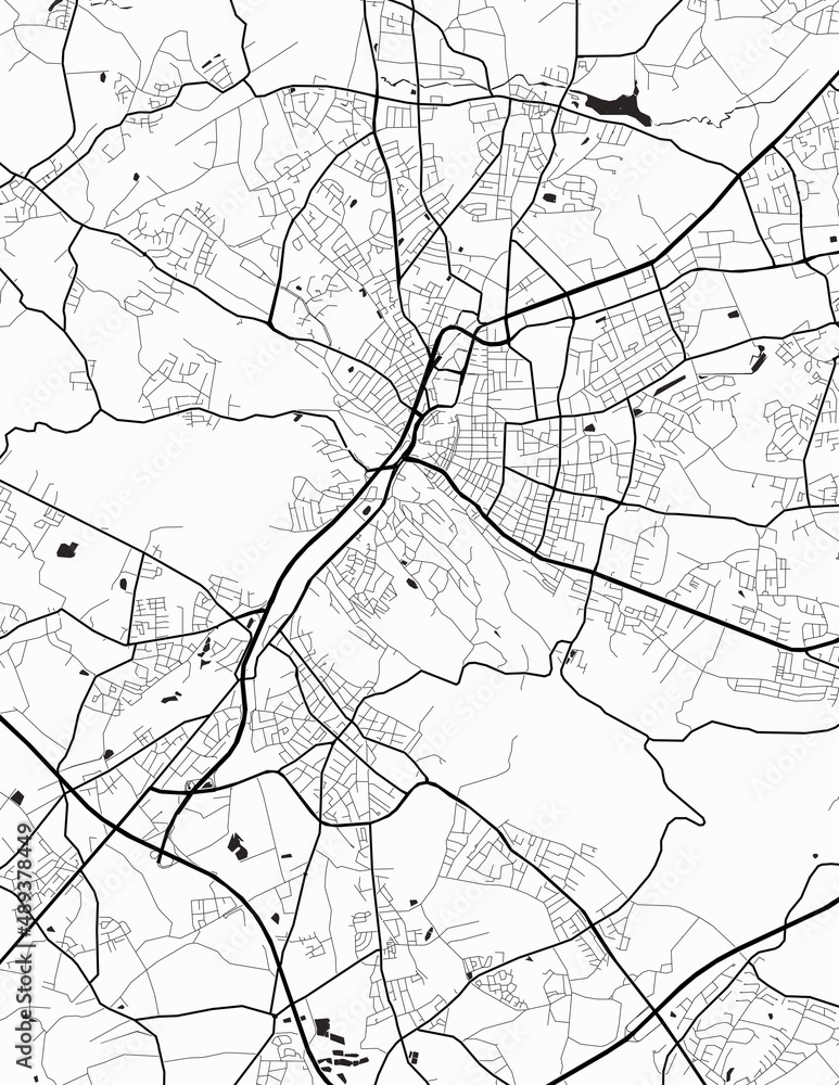 Obraz premium Bielefeld Germany City Map