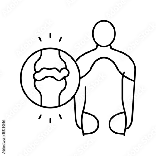 polymyalgia rheumatica line icon vector illustration
