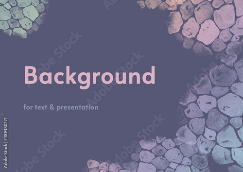 Watercolor Abstract background for text. Gray Backdrop with brown and violet Abstract elements