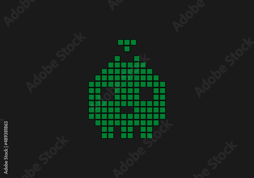 game bot skull illustration, for the game logo