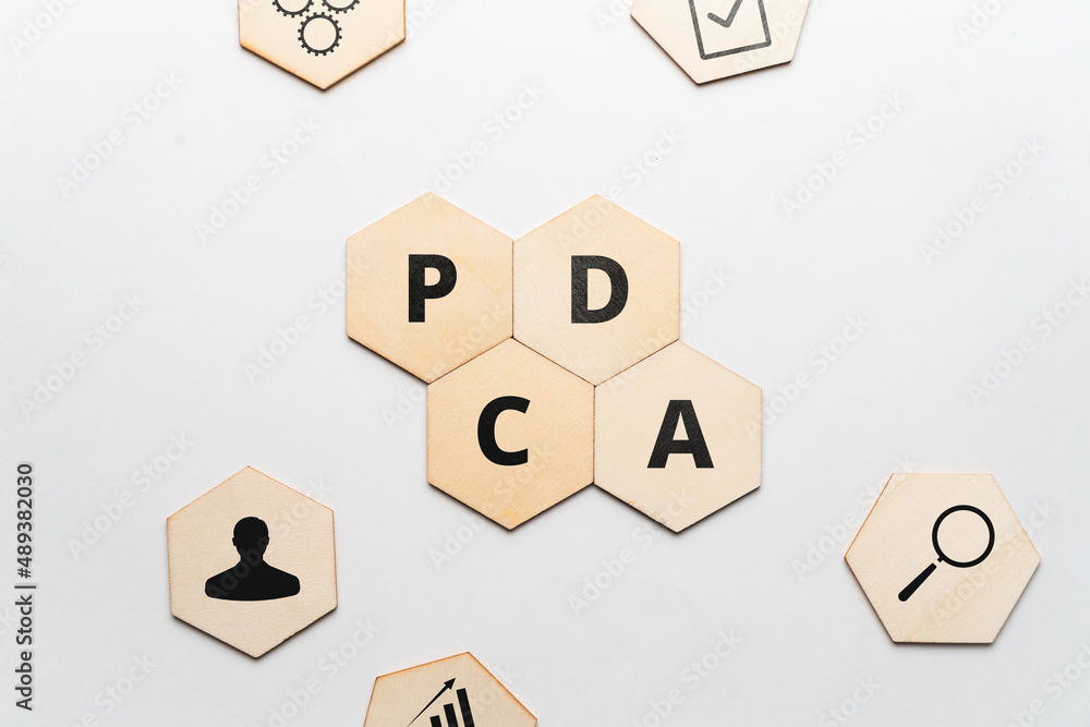 Fototapeta premium Concept PDCA or Plan Do Check Act.