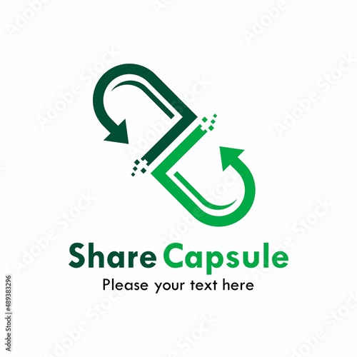Share capsule logo template illustration