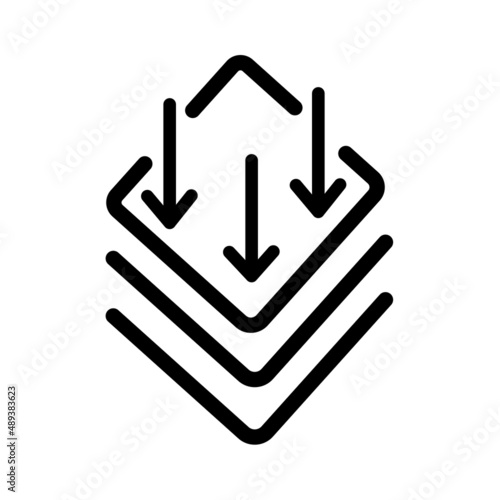 Material absorption icon. Outline material absorption vector icon for web design isolated on white background