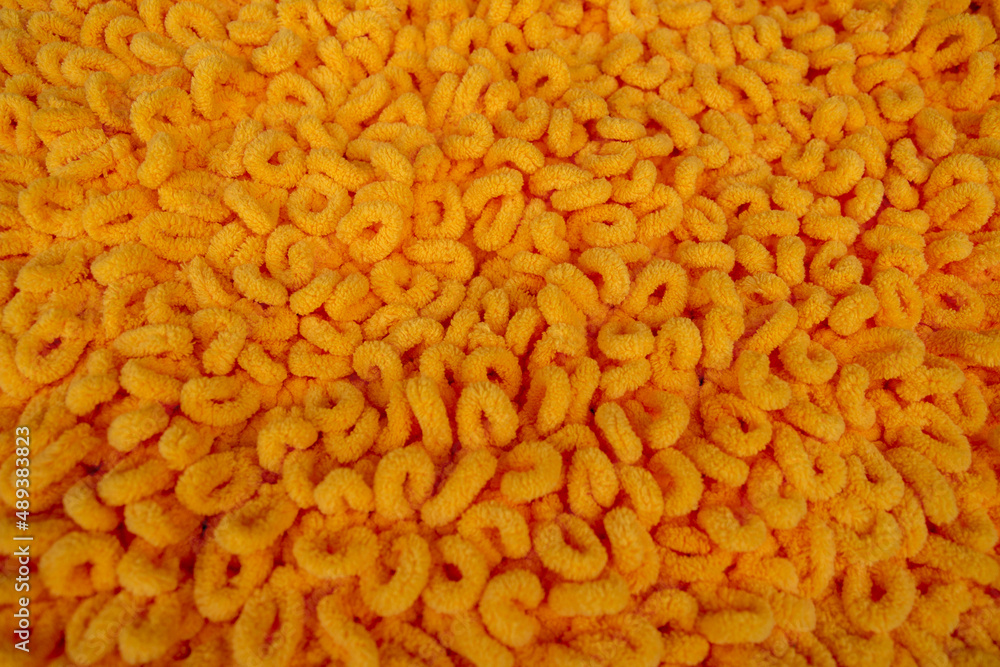 Orange wool close-up Orange wool close-up