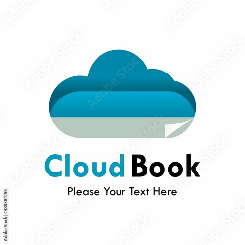 Cloud book logo template illustration