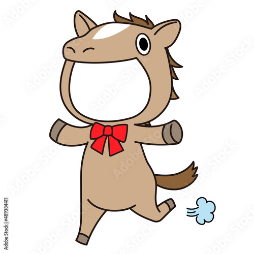 馬の着ぐるみのフォトフレーム