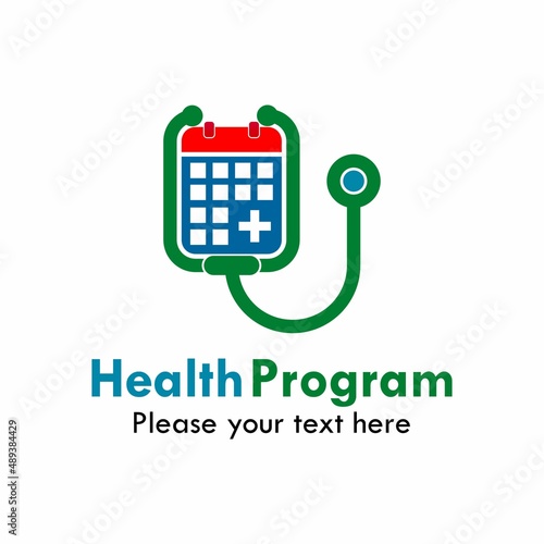Health care program logo template illustration