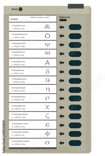 EVM or Electronic Voting machine Graphic illustration 