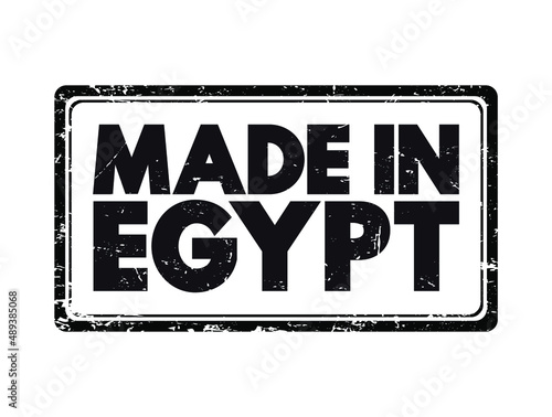 Made in Egypt text emblem stamp, concept background