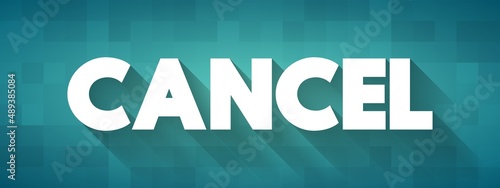 Cancel text quote, business concept background