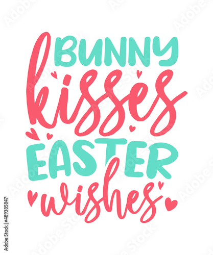 Bunny kisses easter wishes Easter T-shirt Design  Easter Day Tshirt