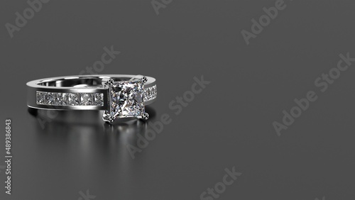 white gold diamond engagement ring design