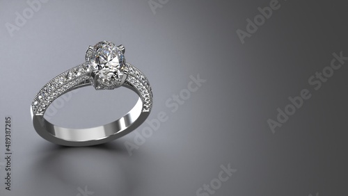 oval white gold solitaire ring