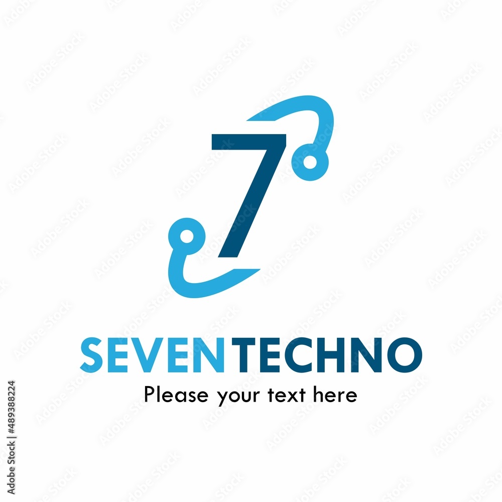 Number 7 techno logo template illustration. Number 7 techno logo template illustration.