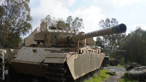 The Centurion the primary British Army main battle tank of the post-World War II period on display in the 7th brigade tank monument, Israel. Israeli Sho't variant of the Centurion tank