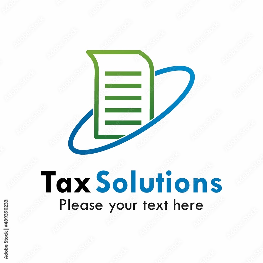 Tax solutions logo template illustration Tax solutions logo template illustration