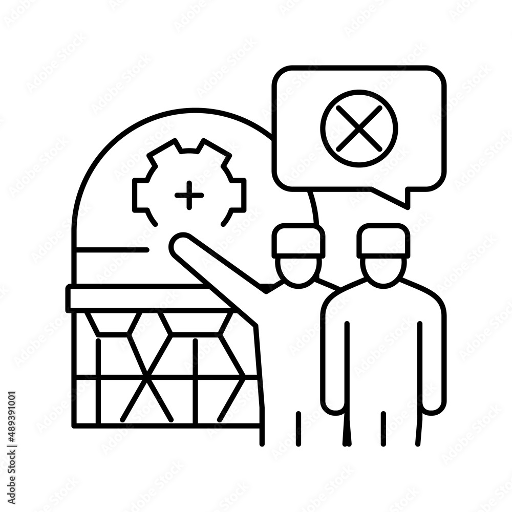 decommissioning processing line icon vector illustration decommissioning processing line icon vector illustration